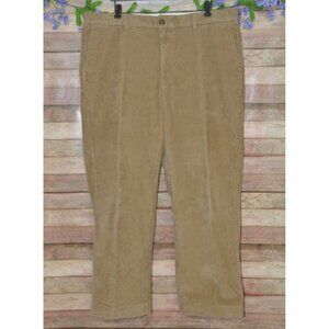 L.L. Bean Corduroy Pants Mens 40x32 Tan Brown Outdoors Workwear Flat Front